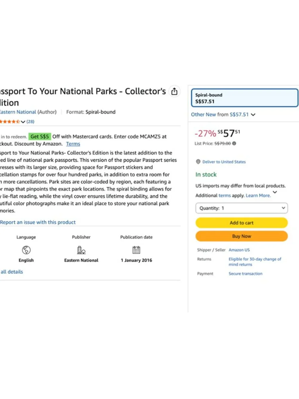Factory Sealed | Passport to Your National Parks Collector's Edition